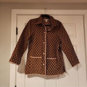 Katie Todd brown and tan button up jacket M